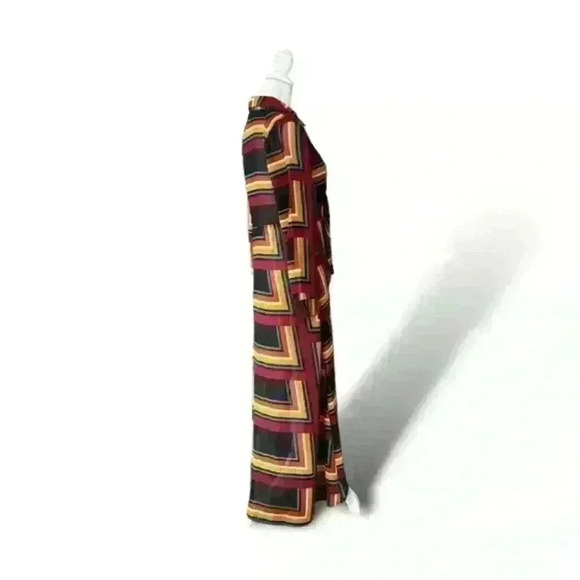 Swimsuit Cover Retro Print Open Tie FrontSize Medium - Picture 2 of 5